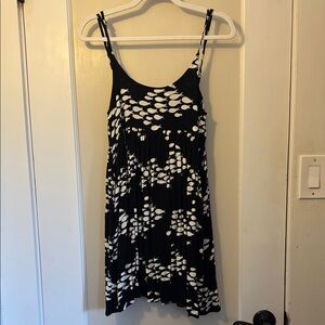 Ava Sky Black and White fish baby doll dress